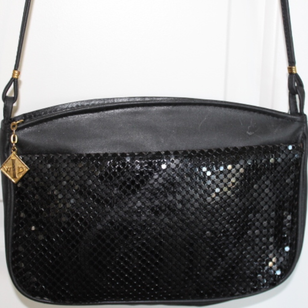 Whiting & Davis Int Black Metal Mesh Shoulder